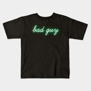 Bad Guy Neon Green - Billie Eilish Kids T-Shirt